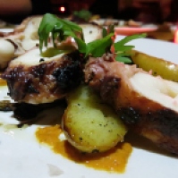 Octopus with fingerling potatoes, photo by Christine Willmsen